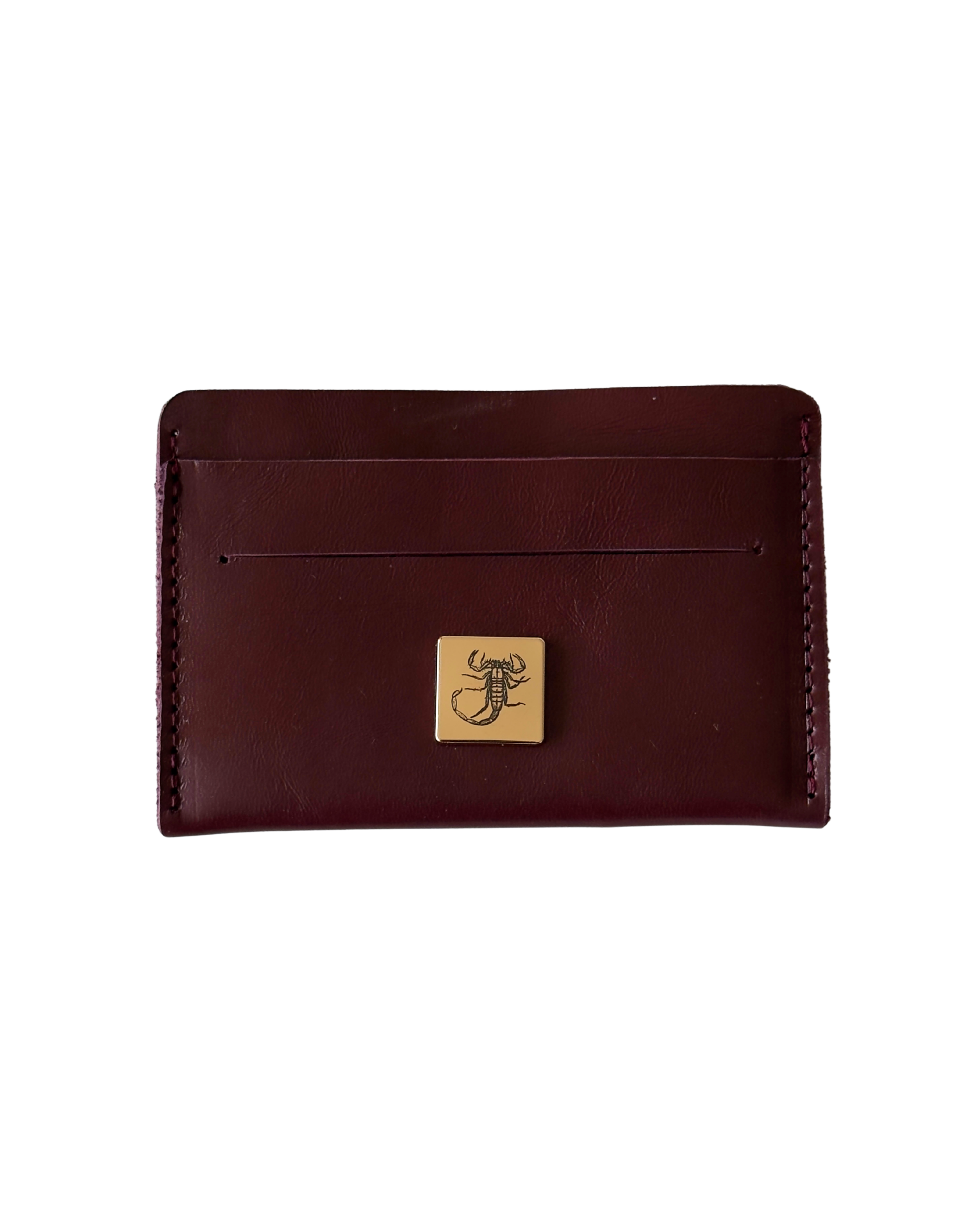 Tarjetero burgundy